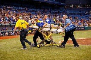 Blue Jays Pitcher J.A. Happ Gets Beamed By Line Drive